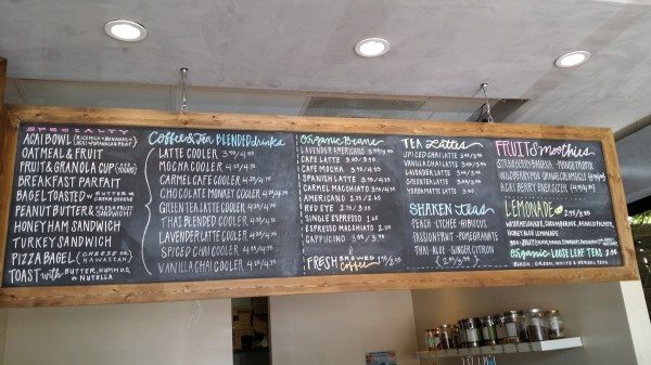 chalk menu board