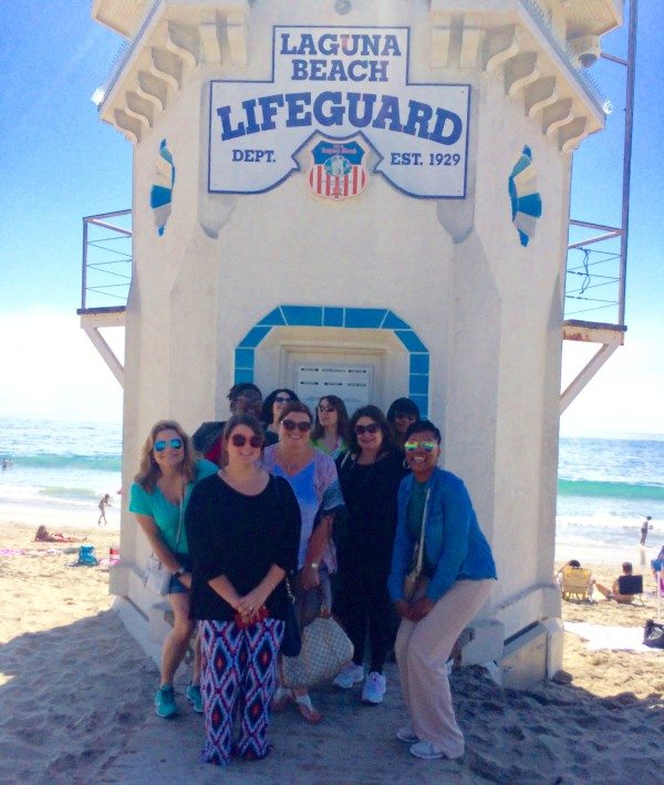 Food tour in front of lifeguard tower