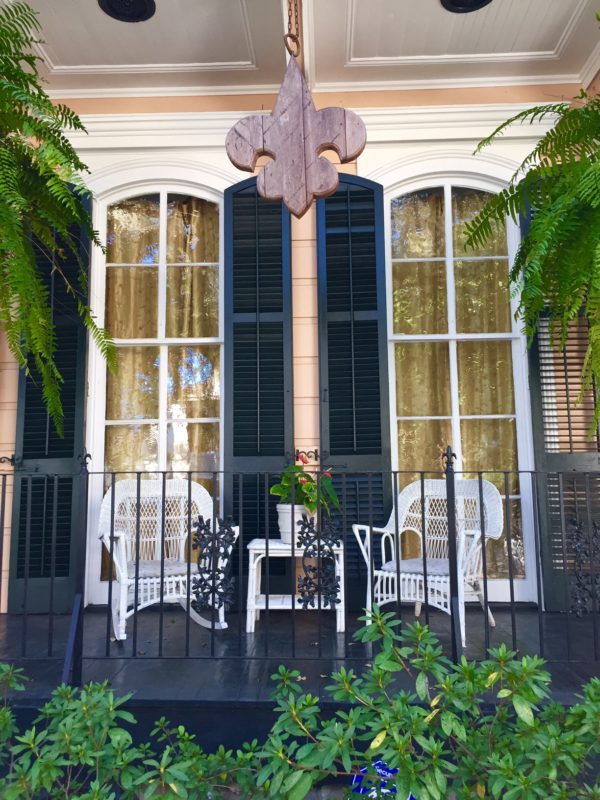 Porch of a home in the New Orleans Garden District