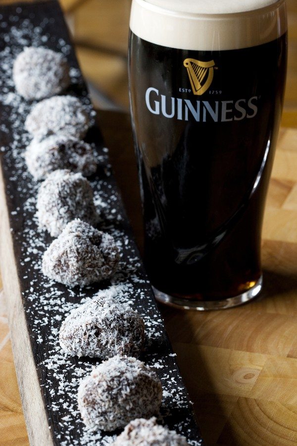 Guinness Chocolate Truffles with pint