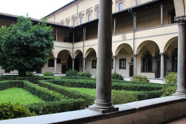 The Interior Garden of the Santa Croce Basilica.
