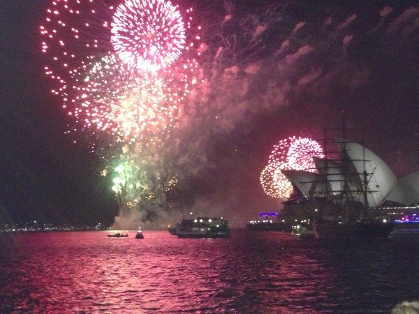 planning for travel - Magnificent fireworks above the Sydney Opera House