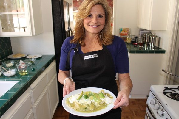 An online cooking class - Enchilada Verdes