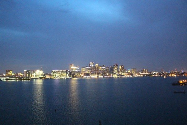 Night view of Boston