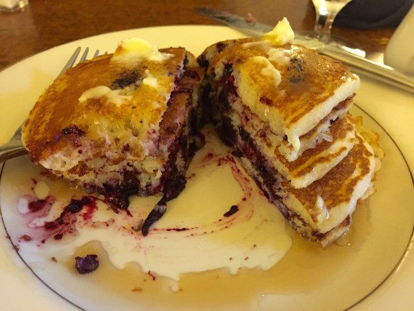 photo Friday, Blueberry Pancakes smothered with butter and syrup