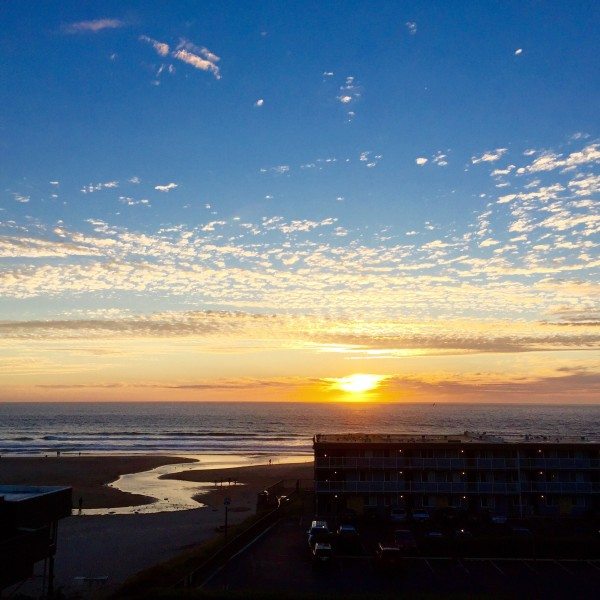 Sunset on the beach- Lincoln City, OR