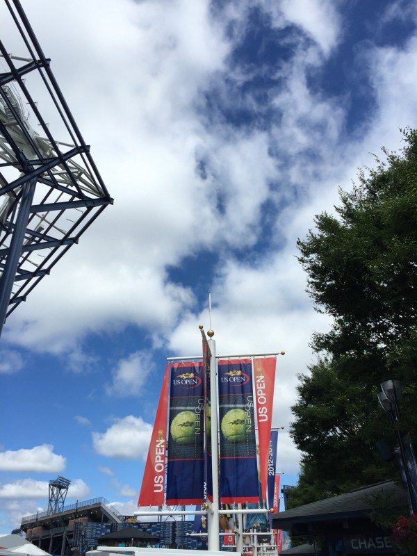 Blue sky and clouds at the US Open