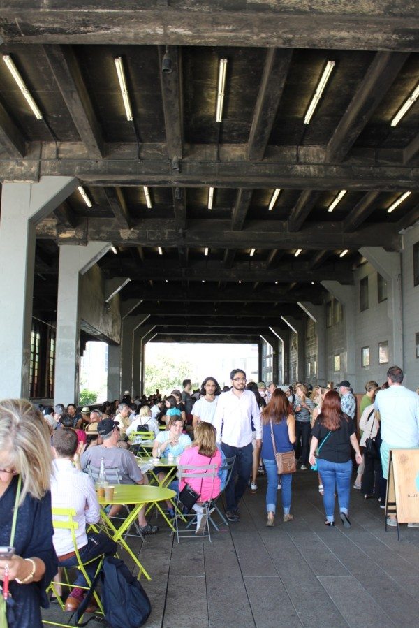 Under the bridge at the High Line