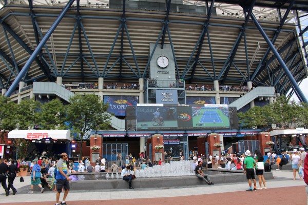 Another view outside Arthur Ashe Stadium