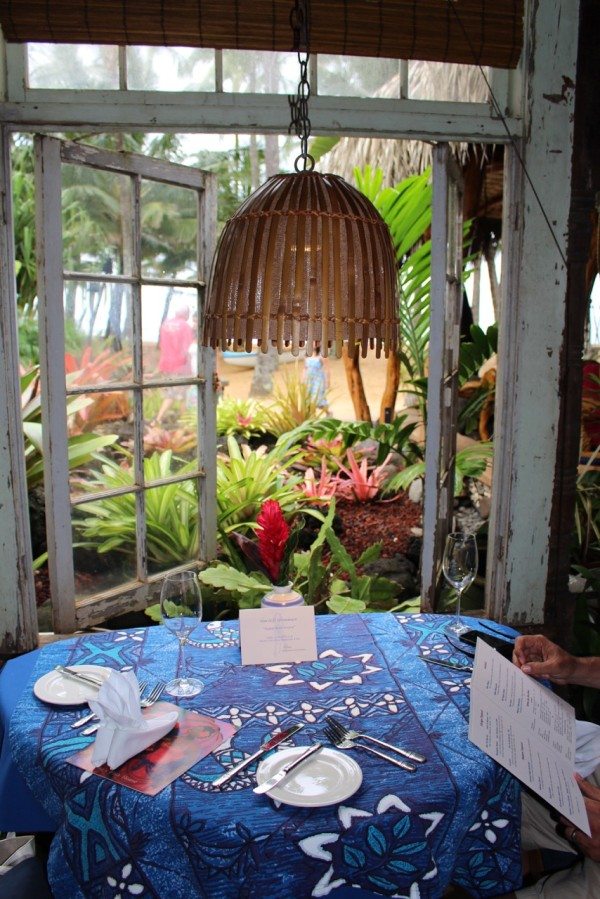 A view of the beach from Mama's Fish House