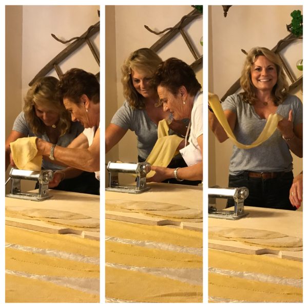 making lasagna noodles at an Italian cooking school