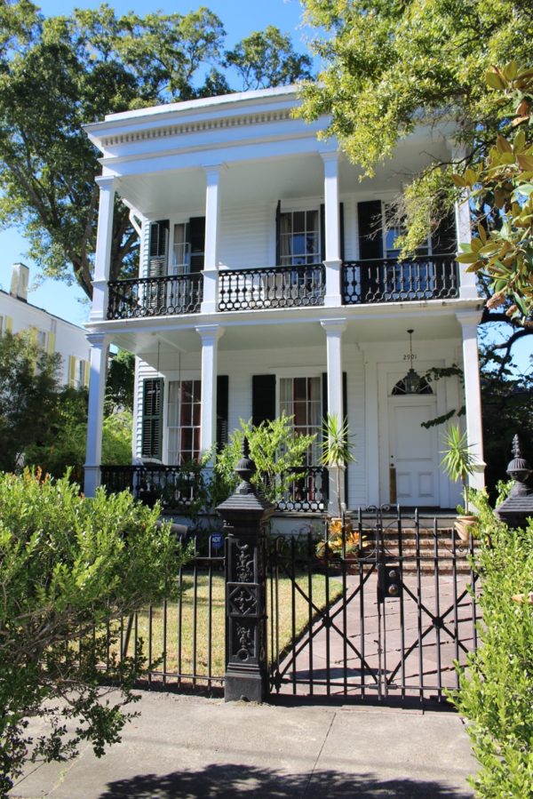 Door to a home in the New Orleans Garden District