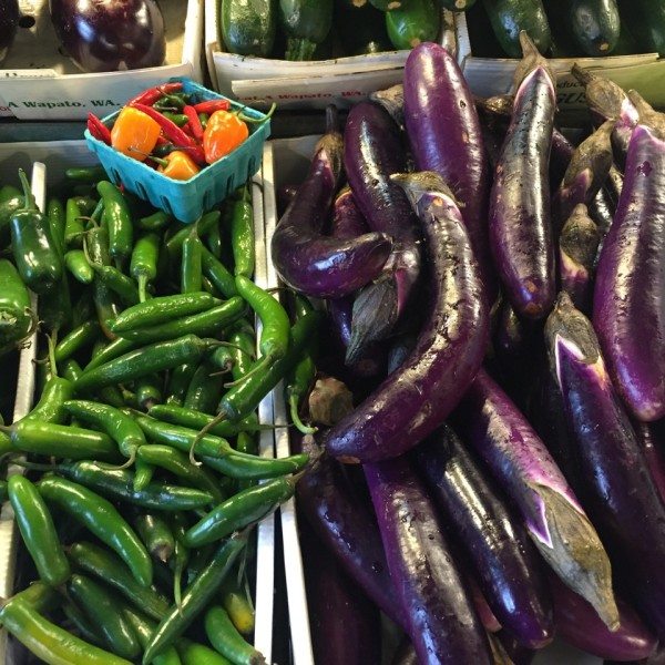 vegetables at Pike Place Market