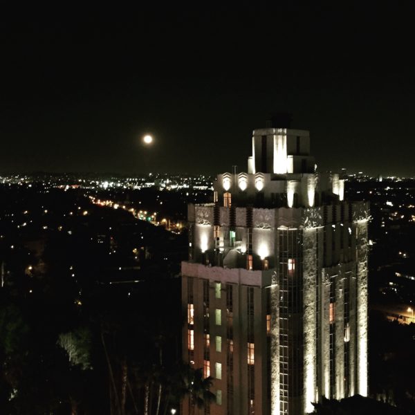  A spectacular view of the full moon from the Andaz Weho