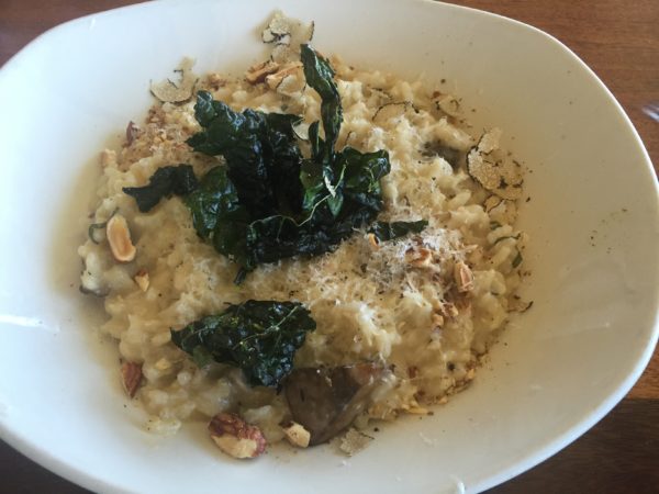 mushroom risotto at the Space Needle