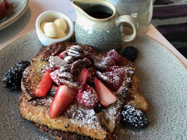 The french toast at The Carmel Highlands Inn is fantastic!