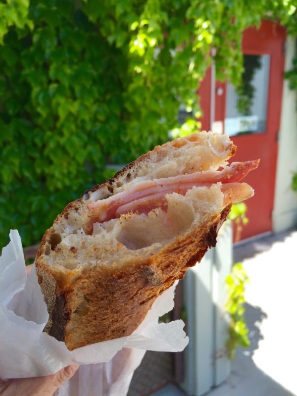 ham & butter on baguette - Anjou Bakery