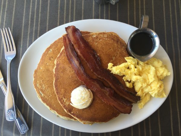 Oat Pancakes with diced apples, Campbell's Resort, Lake Chelan