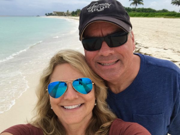 A selfie on the beach at the Andaz Mayakoba Resort