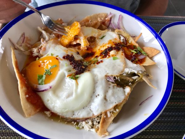 Chilaquiles at the Andaz Mayakoba Resort.