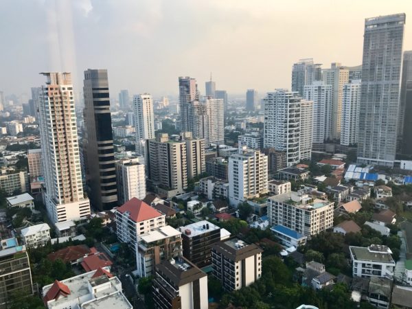 My view of Bangkok from the 35th floor of the Marriott Marquis in Bangkok is one of the Ten reasons to visit Thailand.