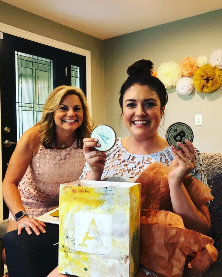 Mother and daughter at the bridal shower