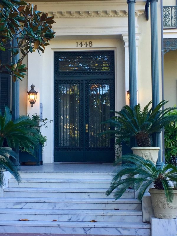 Door to a home in the New Orleans Garden District