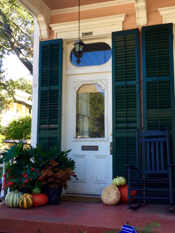 Door to a home in the New Orleans Garden District