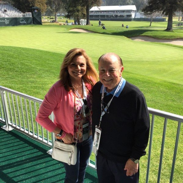Me and my sweet Dad at The Northern Trust Open at Riviera last year.