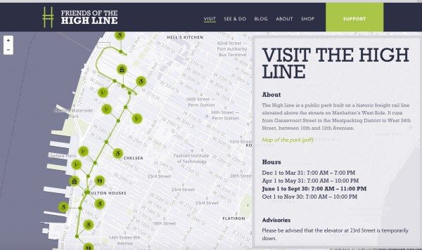 Map of The High Line