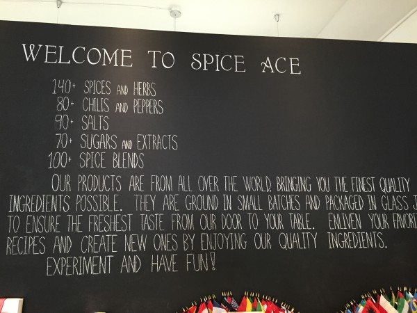 Spice Ace Chalk Board