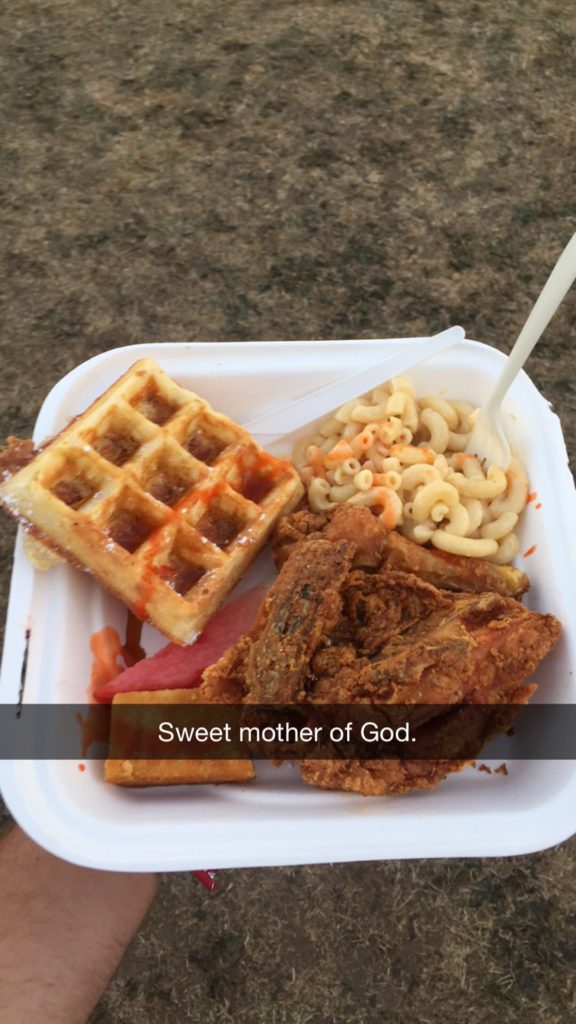 Fried Chicken, Mac N Cheese and Waffle @ Outside Lands