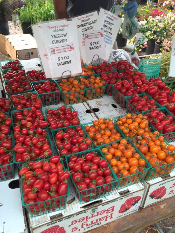 digital news tomatoes at the farmers market