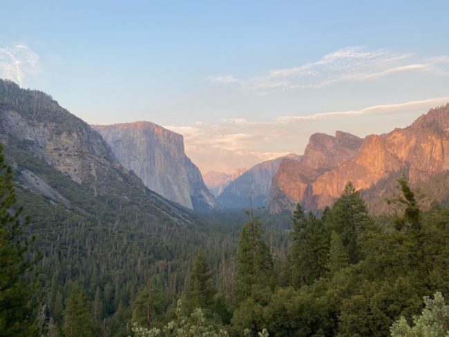 sunset view Yosemite