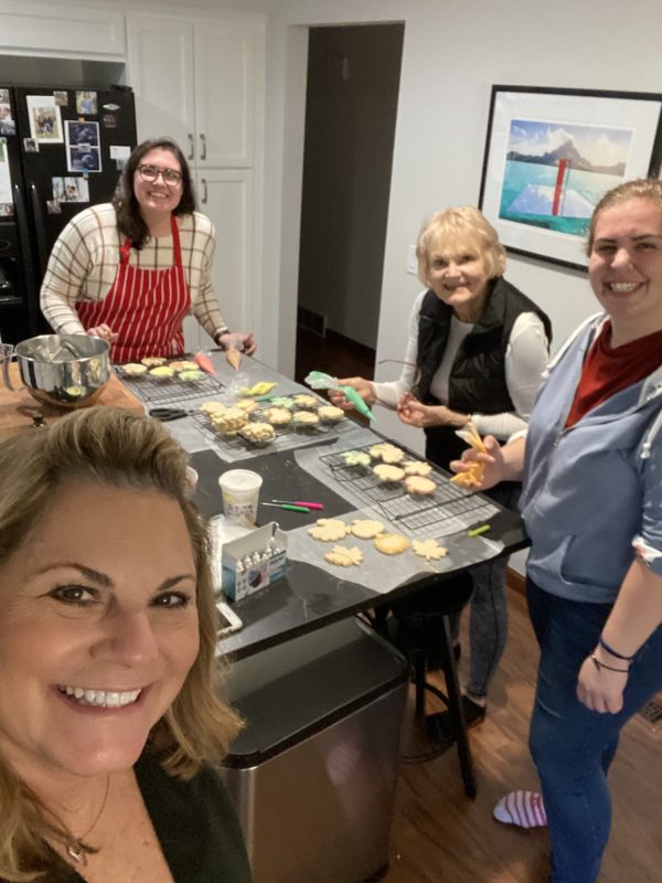 making holiday cookies