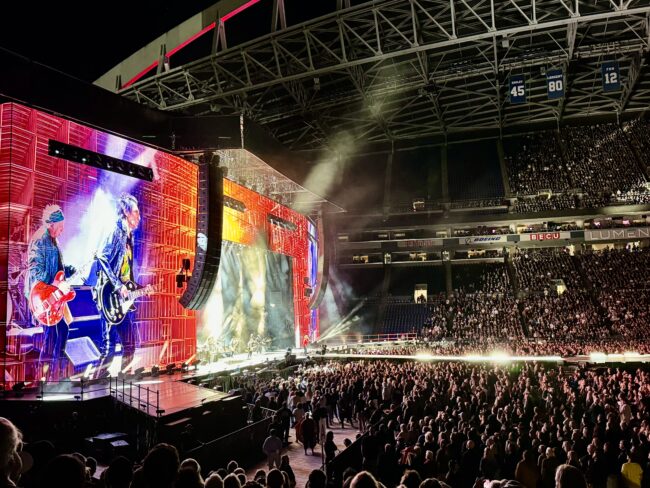 stage of Rolling Stones concert in Seattle